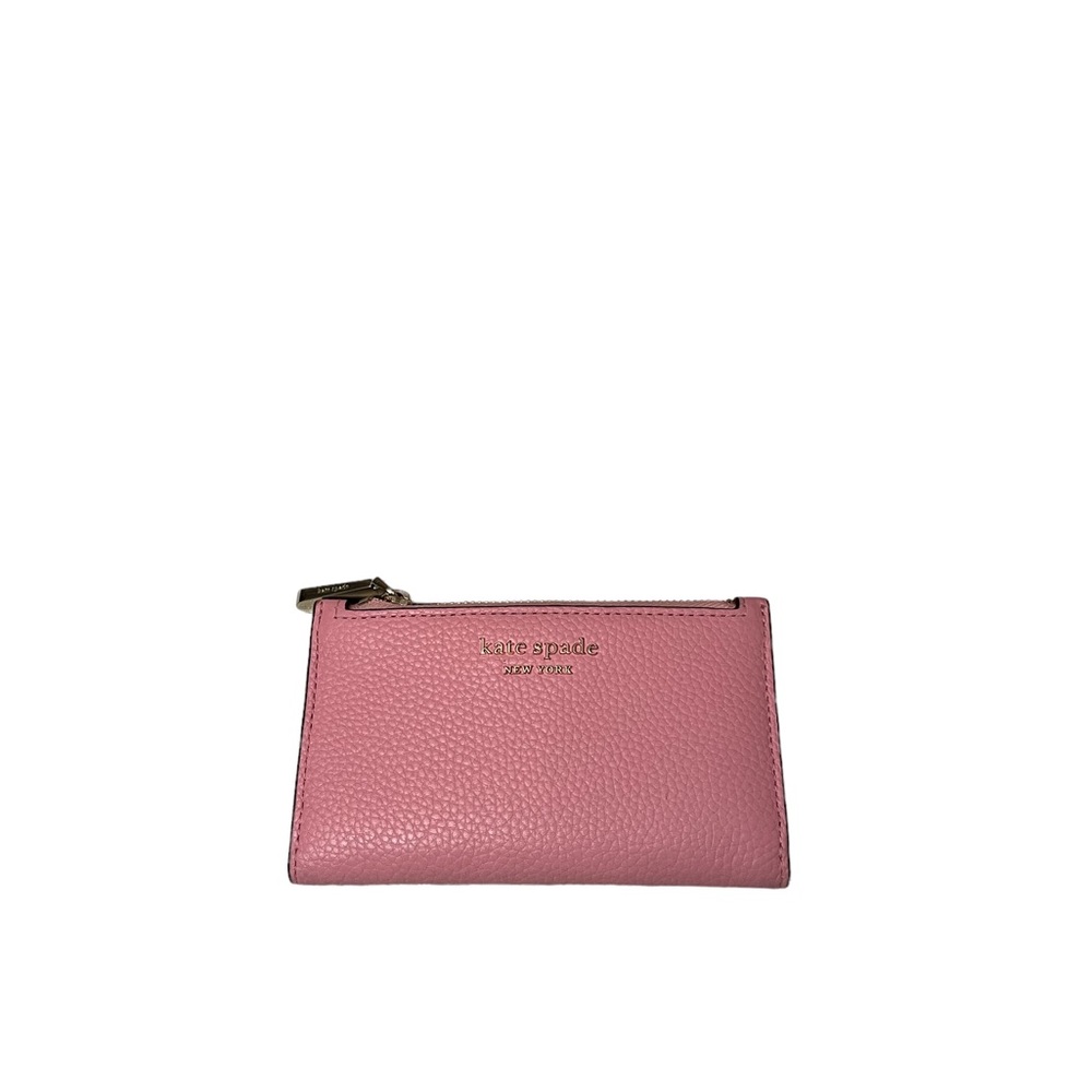 Kate Spade pink/ white pebble leather coin/credit card wallet